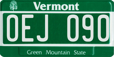 VT license plate OEJ090