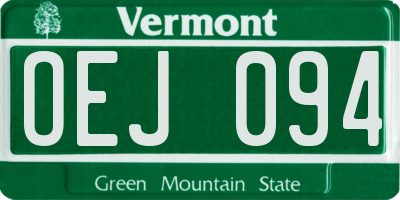 VT license plate OEJ094