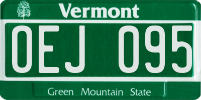 VT license plate OEJ095