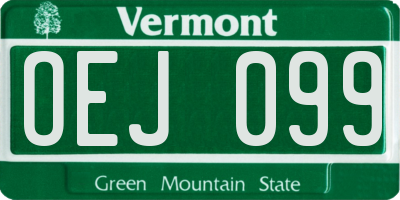 VT license plate OEJ099