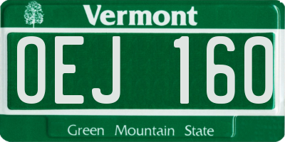 VT license plate OEJ160