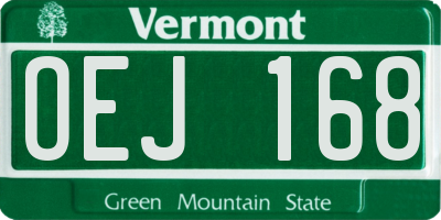 VT license plate OEJ168