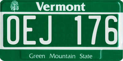 VT license plate OEJ176