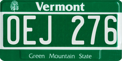 VT license plate OEJ276