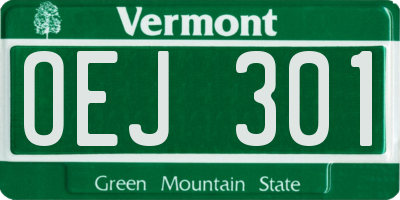 VT license plate OEJ301