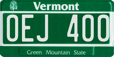 VT license plate OEJ400