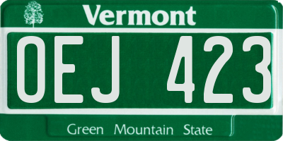 VT license plate OEJ423