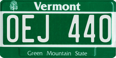 VT license plate OEJ440