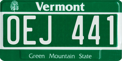 VT license plate OEJ441