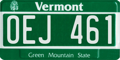 VT license plate OEJ461