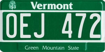 VT license plate OEJ472