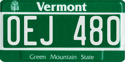 VT license plate OEJ480