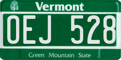 VT license plate OEJ528