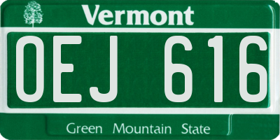 VT license plate OEJ616
