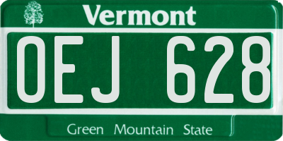 VT license plate OEJ628
