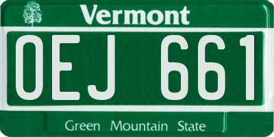 VT license plate OEJ661
