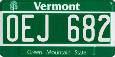 VT license plate OEJ682