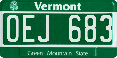 VT license plate OEJ683