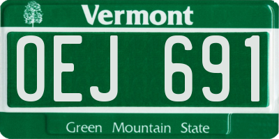 VT license plate OEJ691