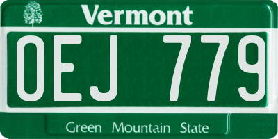 VT license plate OEJ779