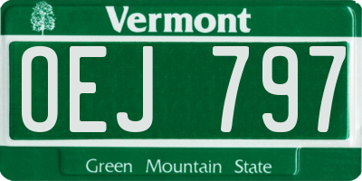 VT license plate OEJ797