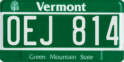 VT license plate OEJ814