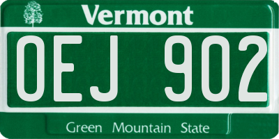 VT license plate OEJ902
