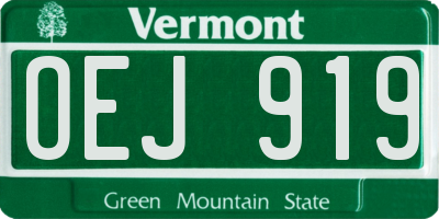 VT license plate OEJ919