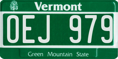VT license plate OEJ979