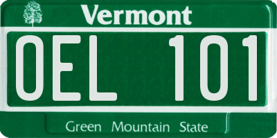VT license plate OEL101