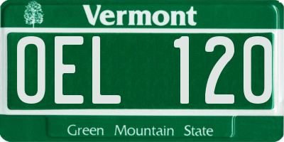 VT license plate OEL120