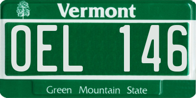 VT license plate OEL146