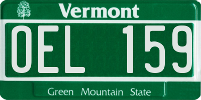 VT license plate OEL159