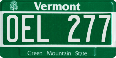 VT license plate OEL277