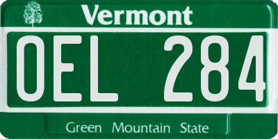VT license plate OEL284