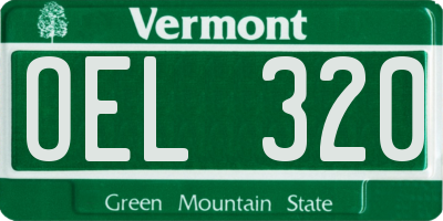 VT license plate OEL320