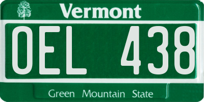 VT license plate OEL438