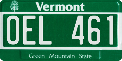 VT license plate OEL461