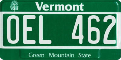 VT license plate OEL462