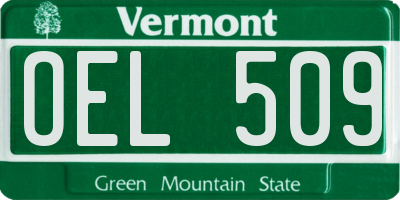 VT license plate OEL509