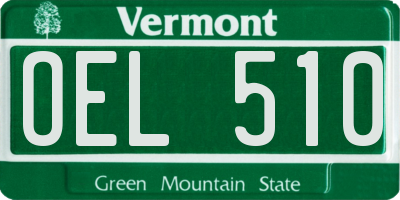 VT license plate OEL510
