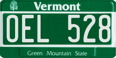VT license plate OEL528