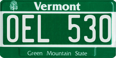 VT license plate OEL530