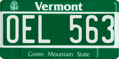 VT license plate OEL563