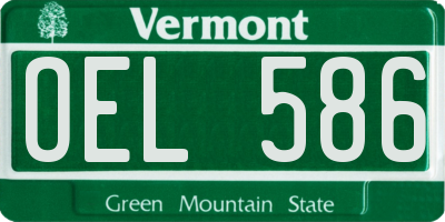 VT license plate OEL586