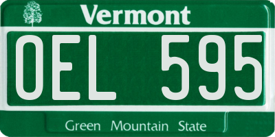 VT license plate OEL595