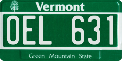 VT license plate OEL631