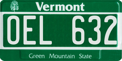 VT license plate OEL632