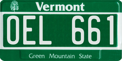 VT license plate OEL661