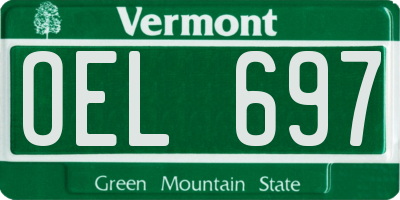 VT license plate OEL697